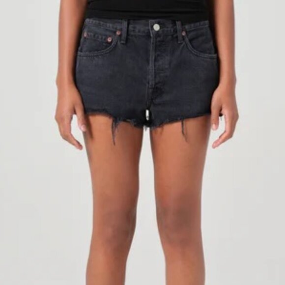 Agolde Parker Vintage Cut Off Short black - size 32 - Picture 1 of 7